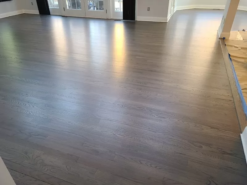 Dustless Sanding And Gray Taupe Floor, Can You Refinish Hardwood Floors Grey