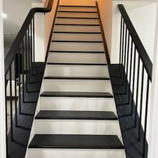 Hardwood floor refinish true black stained upper saddle river nj after 5